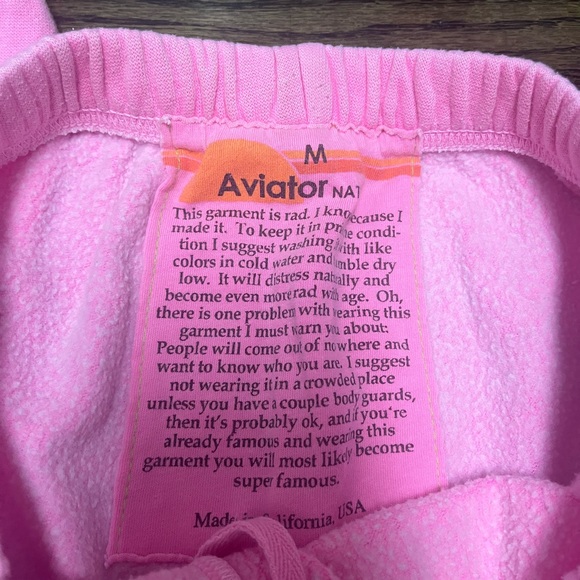 Aviator Nation Pink Logo Sweatpants - Picture 2 of 3